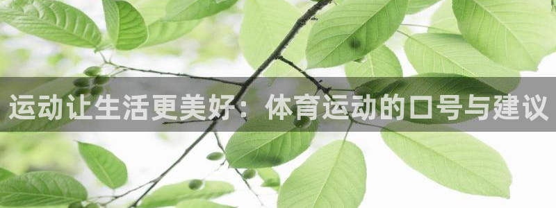 利记官网下载平台注册：运动让生活更美好：体育运动的口