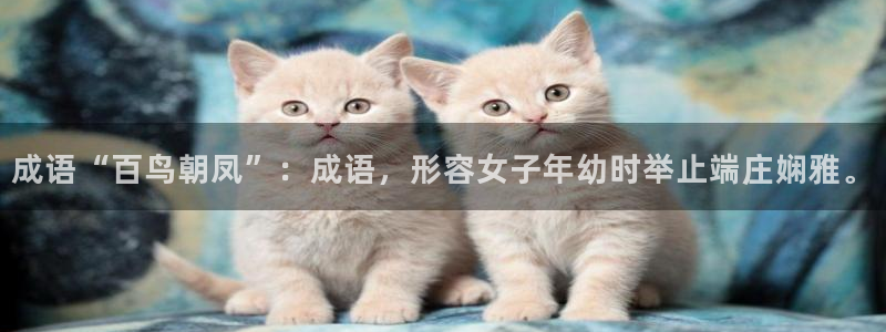  sbo利记：成语“百鸟朝凤”：成语，形容女子年幼时举止端庄娴