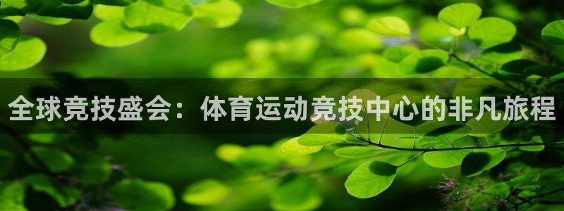 利记官网登录入口：全球竞技盛会：体育运动竞技中心的非凡旅程